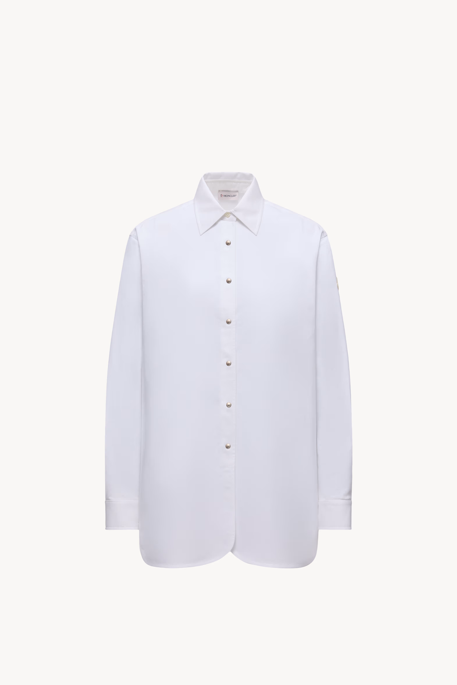 Oxford Cotton Long Sleeve Shirt Women White Moncler 2